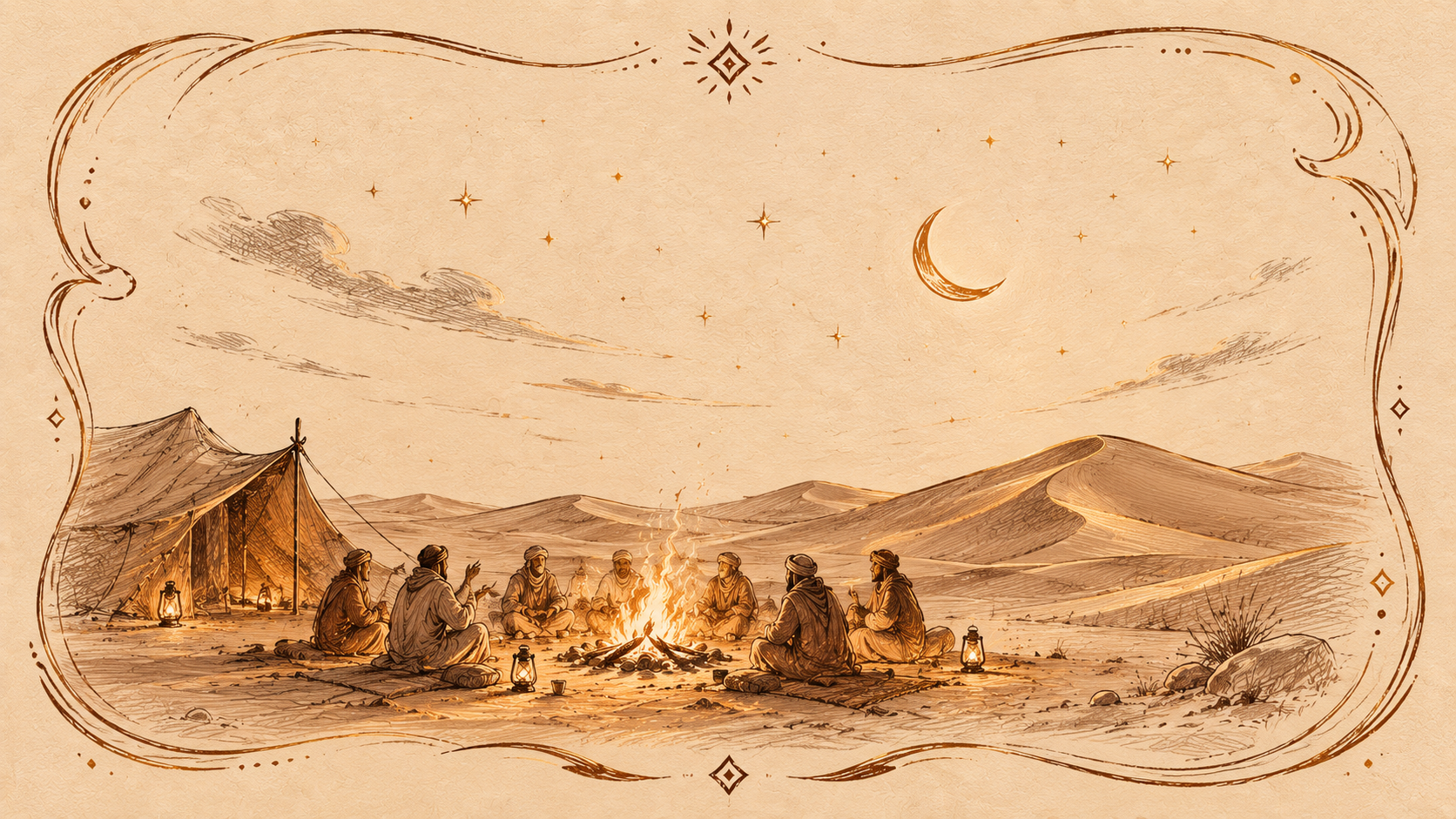 Bivouac sous les étoiles du désert